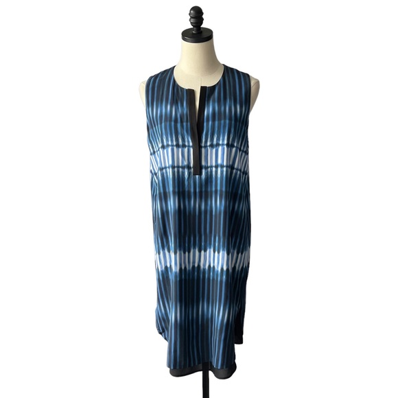 Vince Revolve Silk Printed Tie Dye Silk Layer Dress | LARGE - Picture 3 of 11